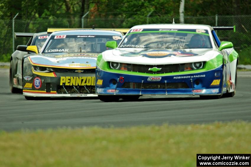 Gar Robinson's Chevy Camaro and Lawrence Loshak's Chevy Camaro