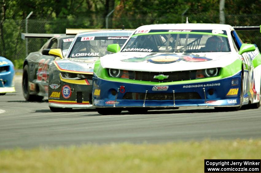 Gar Robinson's Chevy Camaro and Lawrence Loshak's Chevy Camaro