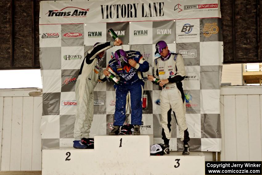 TA2 podium: L to R) Tommy Archer - 2nd; Gar Robinson - 1st; and Dillon Machavern - 3rd