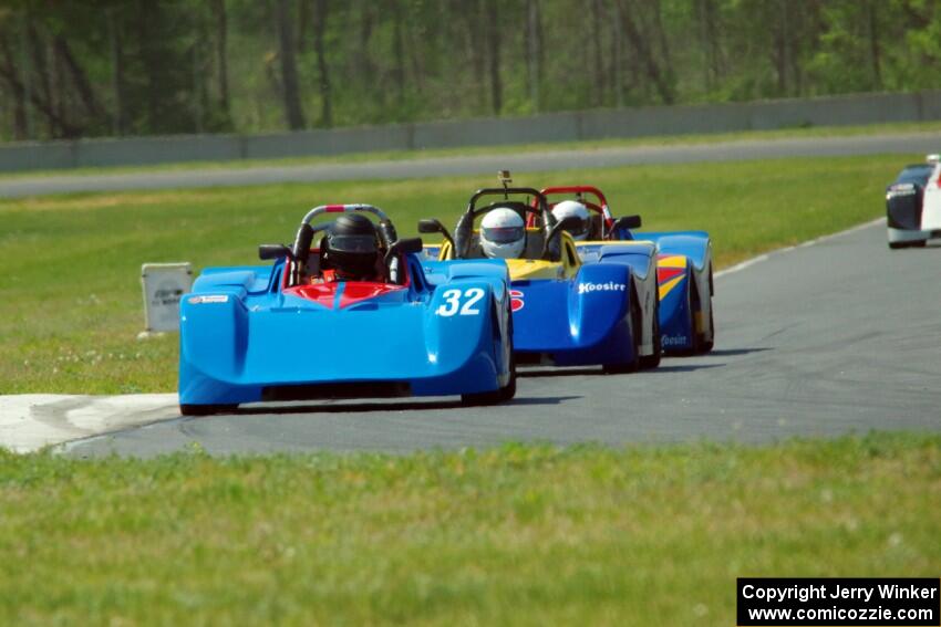 Russell King's, Ron Boltik's and Jim Nash's Spec Racer Ford 3s