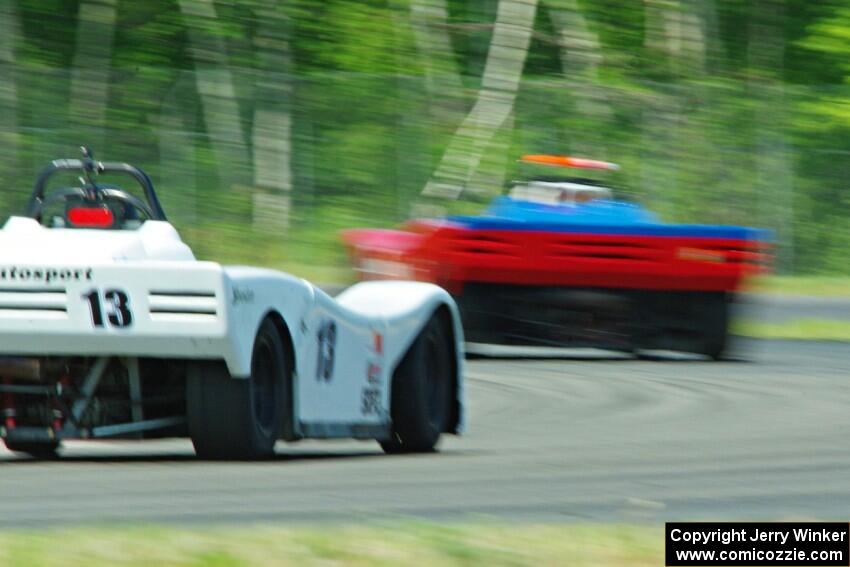 Martin Wiedenhoeft's Spec Racer Ford 3 chases Reid Johnson's Spec Racer Ford 3