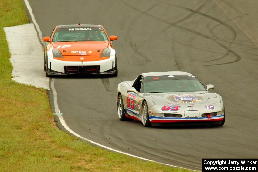 Darrell Peterson's T2 Chevy Corvette and  James Berlin's T3 Nissan 350Z