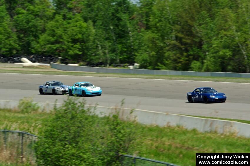 Samantha Silver's, Jamey Randall's and Chris Craft's Spec Miata Mazda Miatas