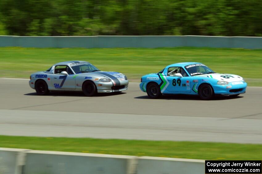 Jamey Randall's and Chris Craft's Spec Miata Mazda Miatas