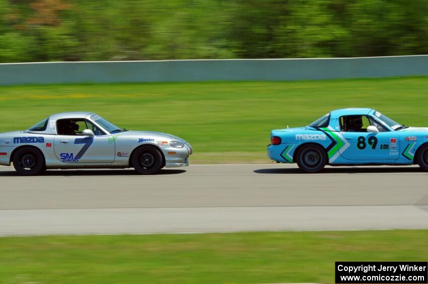 Jamey Randall's and Chris Craft's Spec Miata Mazda Miatas