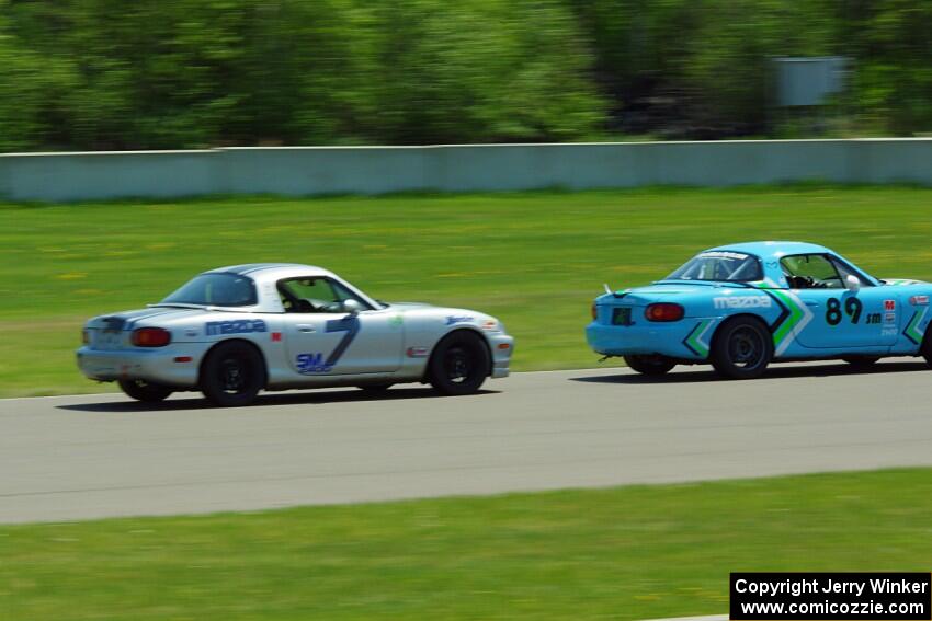 Jamey Randall's and Chris Craft's Spec Miata Mazda Miatas