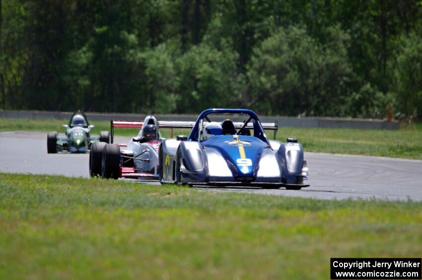 Nate Smith's P2 Radical SR3, Jed Copham's Formula Enterprises and Steve Jondal's Red Devil JS14 Formula 500