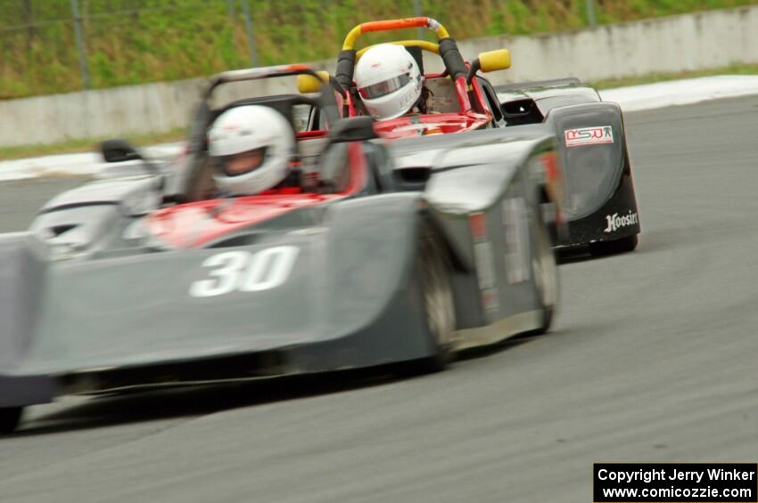 Maksim Belov's Spec Racer Ford and John Janssen's Spec Racer Ford 3