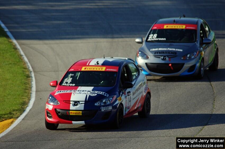 Henry Morse's and Stephanie Anderson's Mazda 2s