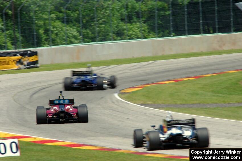 Ed Jones, Santiago Urrutia and Kyle Kaiser, all in Dallara IL-15s.