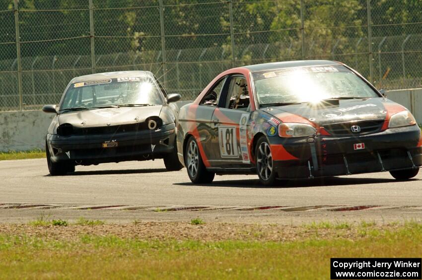 8 Ball Racing Honda Civic and Gangsters of Love Dodge Neon