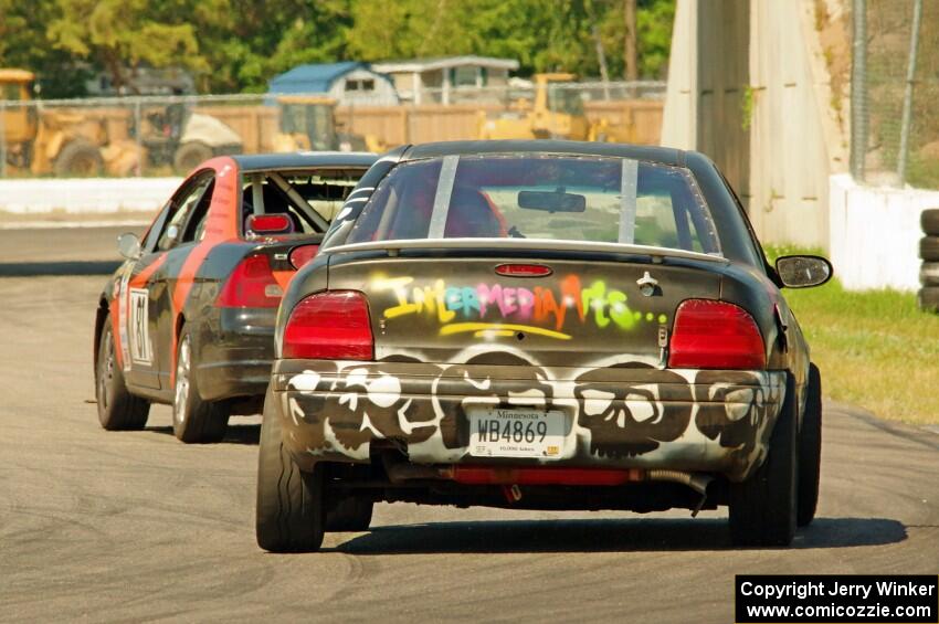 Gangsters of Love Dodge Neon chases 8 Ball Racing Honda Civic