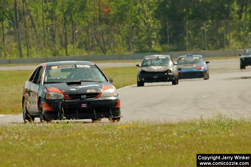 8 Ball Racing Honda Civic, Gangsters of Love Dodge Neon and Sons of Irony Motorsports Nissan 240SX