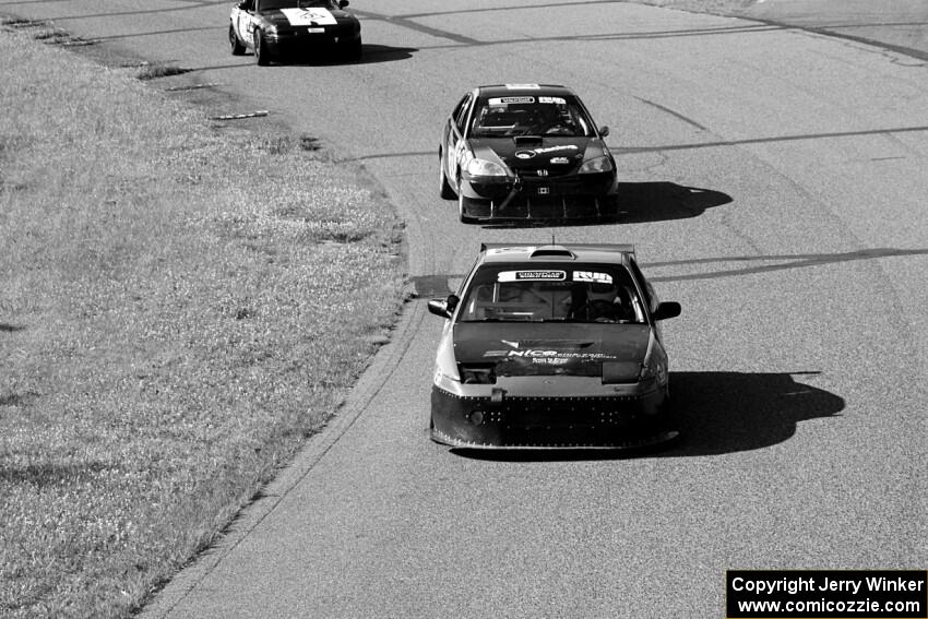 Sons of Irony Motorsports Nissan 240SX, 8 Ball Racing Honda Civic and Transcendental Racing Mazda Miata