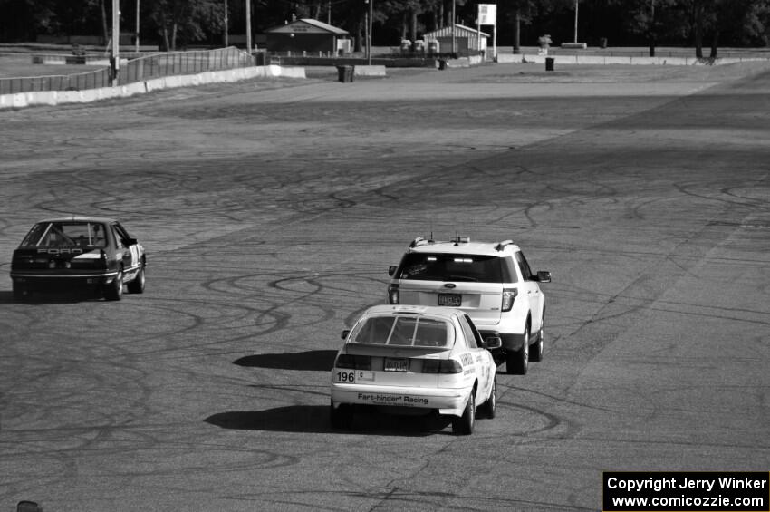 Fart-Hinder Racing SAAB 9-3S in taken off the track.