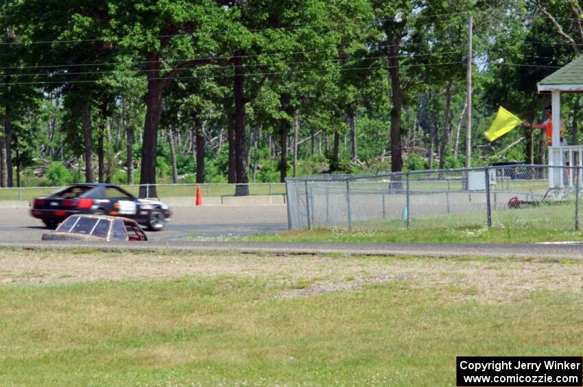 Crank Yankers Racing BMW 325i stalls at turn 10.