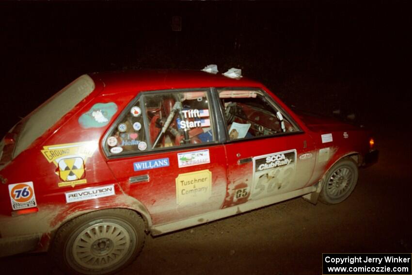 Gary Starr / Bill Tifft Dodge Omni GLH Turbo on SS2 (Stump Lake).