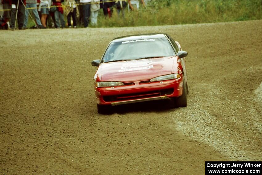 Mark Utecht / Brenda Lewis Mitsubishi Eclipse GSX at the spectator point on SS9 (The Spurs).