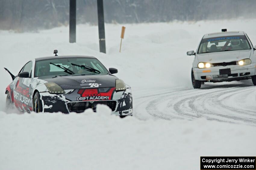 Josh Robinson's Nissan 350Z and John Kochevar's VW Golf