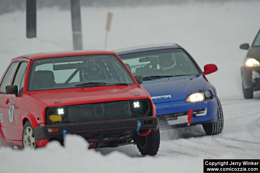 Mark Knepper's VW GTI and Mark Utecht's Honda Civic