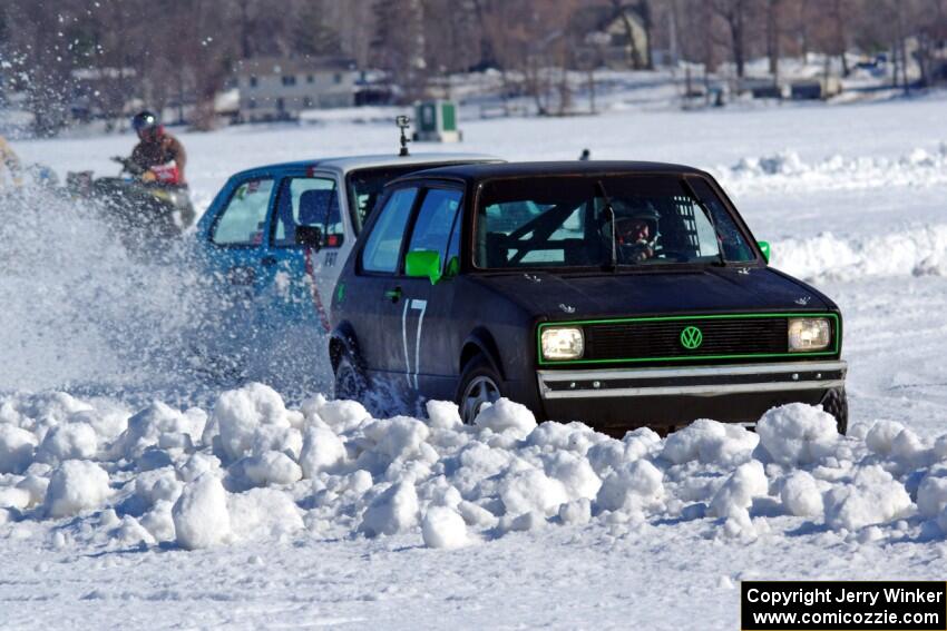 Matt Dryden's VW Rabbit and Brad Johnson's VW Rabbit