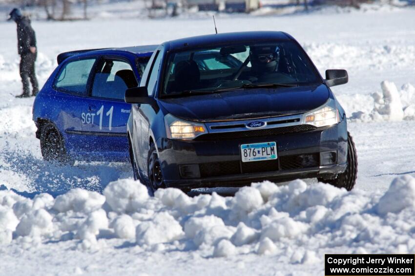 Russ Lupinek's Ford Focus and Frank Giegler / Mark Utecht Honda Civic