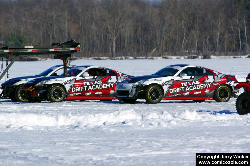 The Texas Drift Academy's Nissan 350Zs.