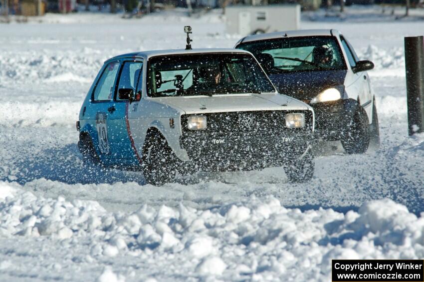 Brad Johnson's VW Rabbit and Matt Coatsworth / Don Coatsworth Ford Focus ZX3