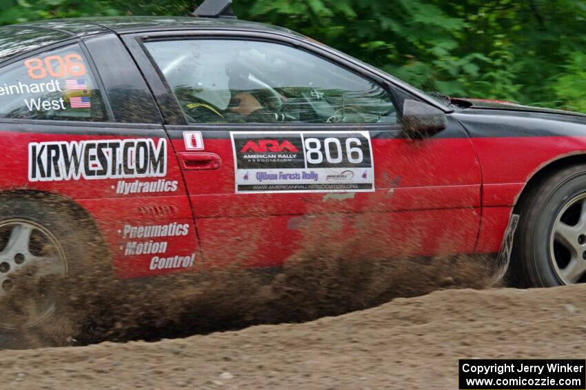 Tret West / Brandon Reinhardt Eagle Talon at a sharp left on SS3, Steamboat I.