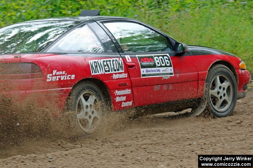 Tret West / Brandon Reinhardt Eagle Talon at a sharp left on SS3, Steamboat I.