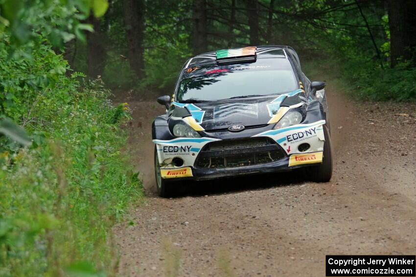 Barry McKenna / Leon Jordan Ford Fiesta at a sharp left on SS6, Steamboat II.