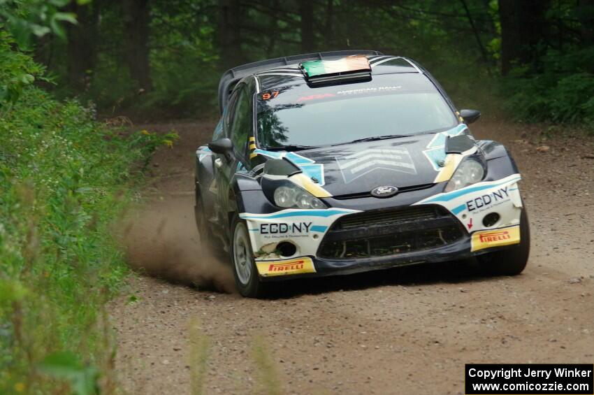 Barry McKenna / Leon Jordan Ford Fiesta at a sharp left on SS6, Steamboat II.