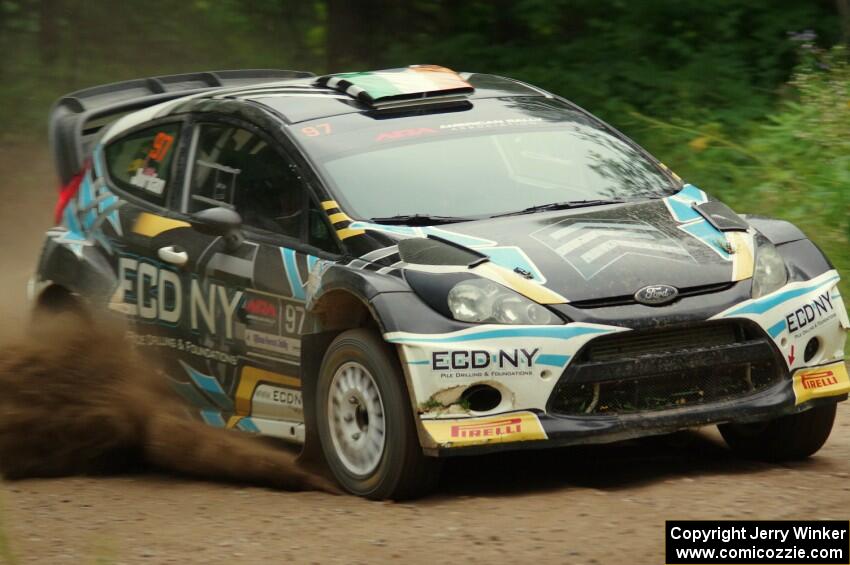 Barry McKenna / Leon Jordan Ford Fiesta at a sharp left on SS6, Steamboat II.