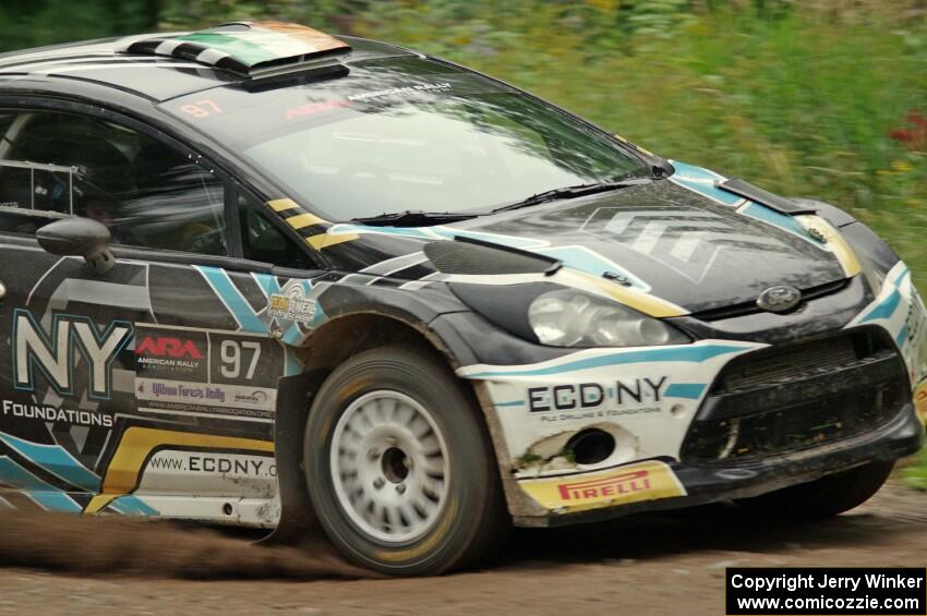 Barry McKenna / Leon Jordan Ford Fiesta at a sharp left on SS6, Steamboat II.