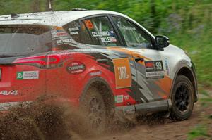 Ryan Millen / Rhianon Gelsomino Toyota RAV4 SE at a sharp left on SS6, Steamboat II.