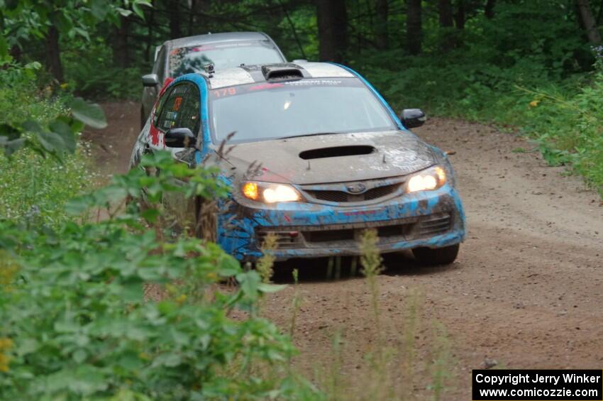 Dennis Romero / Jose Maria Rodriguez Subaru WRX STi and Travis Nease / Krista Skucas Subaru WRX STi on SS6, Steamboat II.