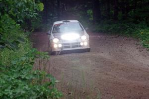 Matt Coatsworth / Ben Anderson Dodge SRT-4 at a sharp left on SS6, Steamboat II.