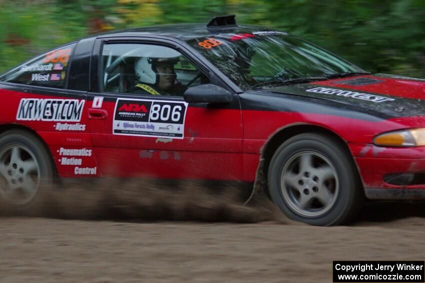 Tret West / Brandon Reinhardt Eagle Talon at a sharp left on SS6, Steamboat II.