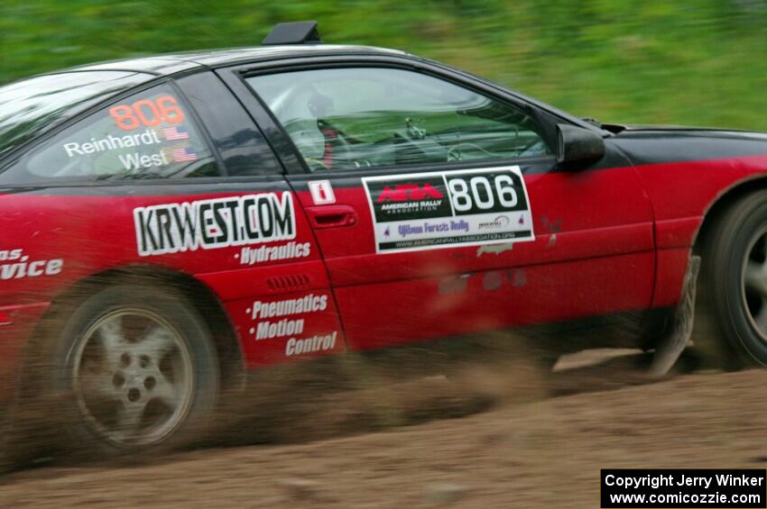 Tret West / Brandon Reinhardt Eagle Talon at a sharp left on SS6, Steamboat II.