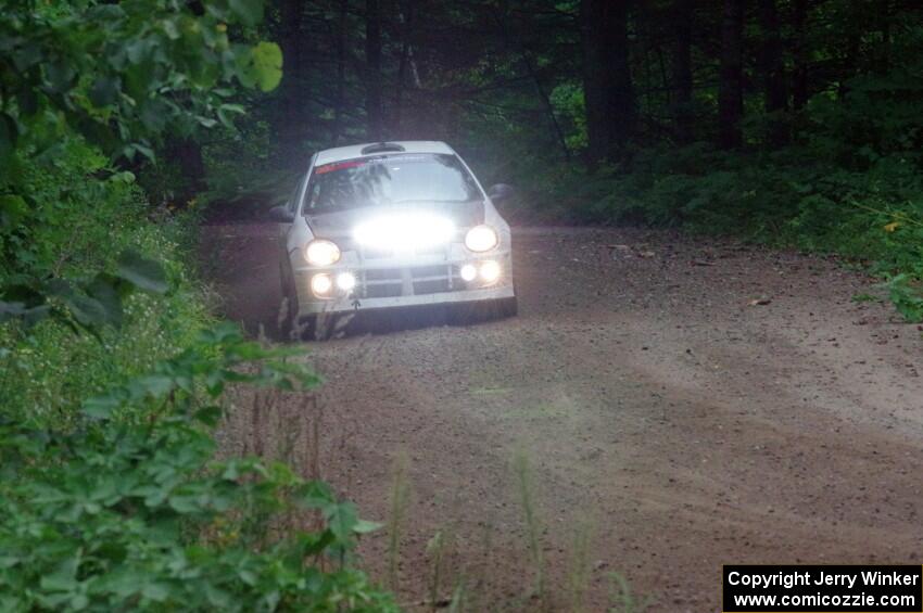 Matt Coatsworth / Ben Anderson Dodge SRT-4 at a sharp left on SS6, Steamboat II.