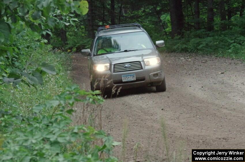 Safety Sweep at a sharp left on SS6, Steamboat II.