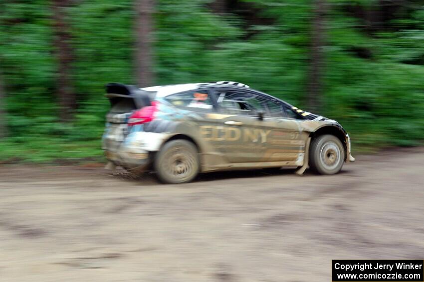 Barry McKenna / Leon Jordan Ford Fiesta transits the canceled SS7, Heart Lake.