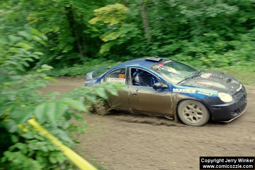 Don Coatsworth / Cody Coatsworth Dodge SRT-4 comes through the VIP spectator corner on SS8, Perkins Road.