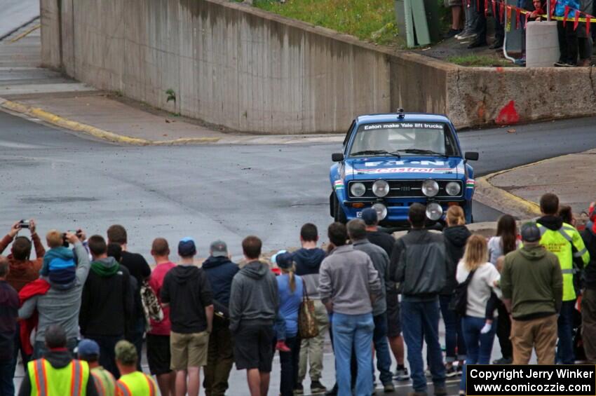 Hannu Mikkola does a run of the course in his classic Ford Escort Mk. II.