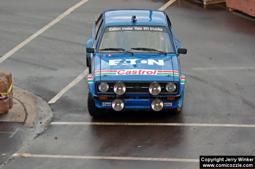 Hannu Mikkola does a run of the course in his classic Ford Escort Mk. II.