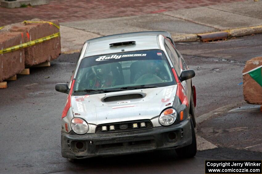 Adam Short / Danny Norkus Subaru WRX on SS15 (Lakeshore Drive).