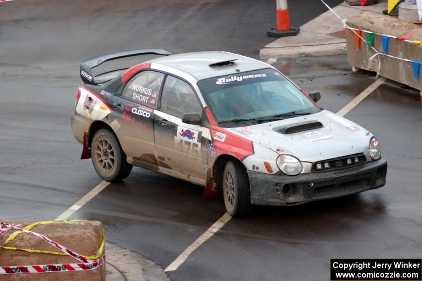 Adam Short / Danny Norkus Subaru WRX on SS15 (Lakeshore Drive).