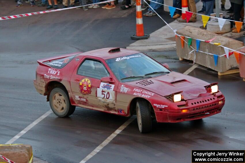 Al Dantes, Jr. / Brandon Snyder Mazda RX-7 Turbo on SS15 (Lakeshore Drive).