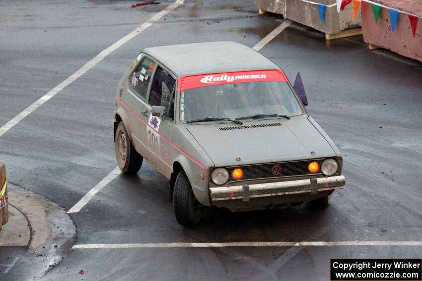 Adam VanDamme / Jake Carlson VW Rabbit on SS15 (Lakeshore Drive).