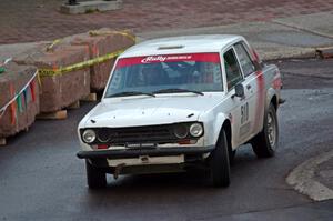 Jim Scray / Colin Vickman Datsun 510 on SS15 (Lakeshore Drive).